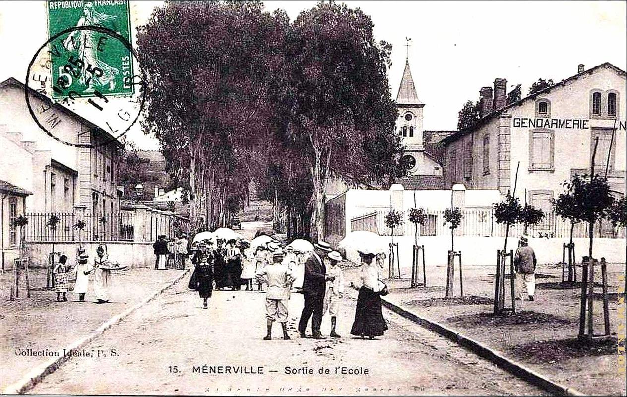 2654- Menerville - Sortie de l'ecole - 1911.jpg